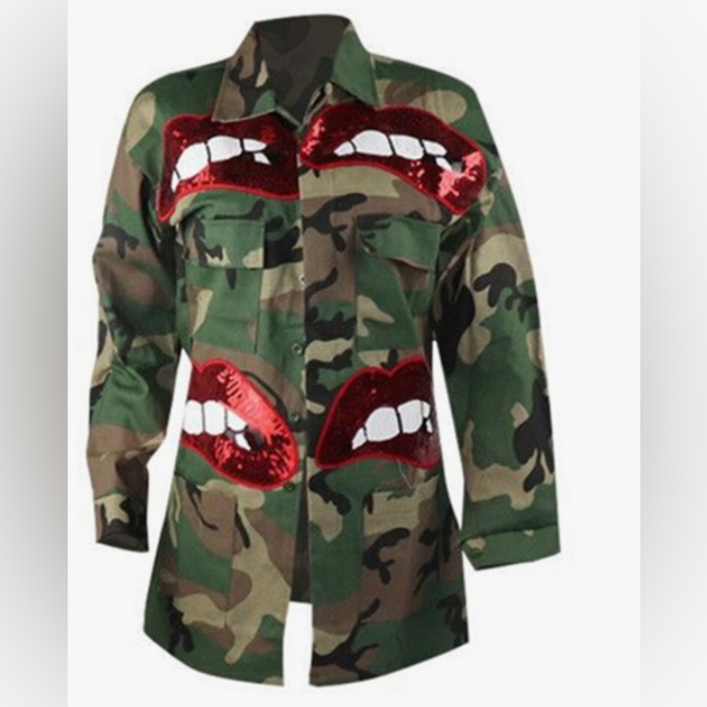 Camouflage Lips Jacket